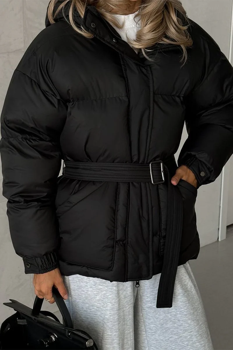 Women's Casual Hooded Zippered Thick Jacket